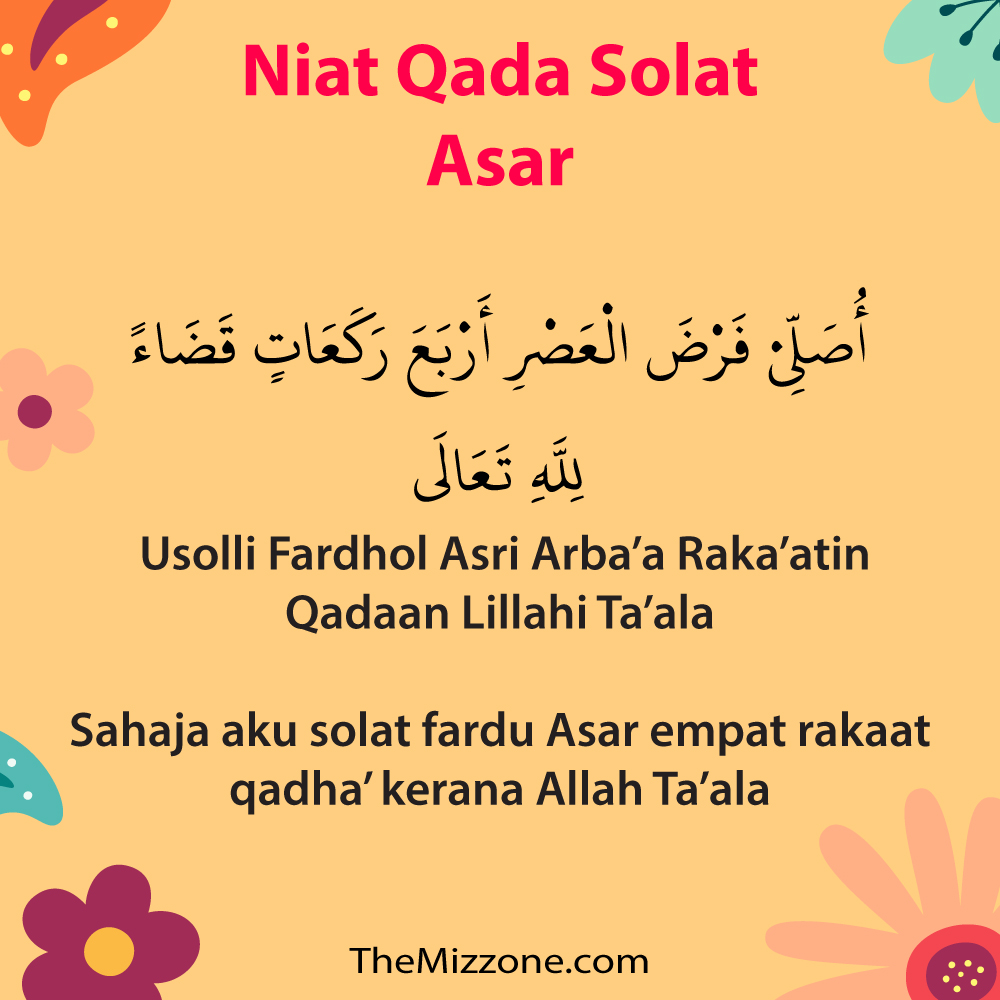 Cara-Cara Dan Niat Qada Solat - Bergambar - The Mizzone