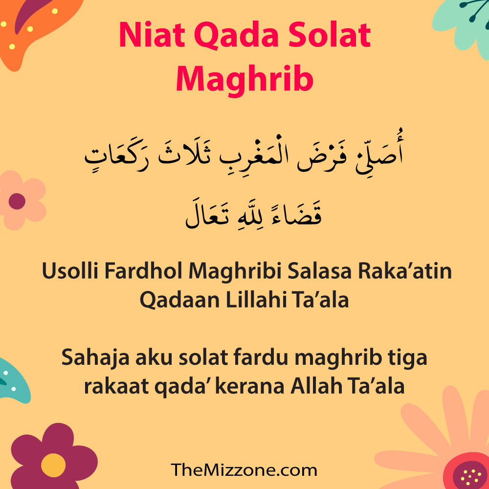 Cara-Cara Dan Niat Qada Solat - Bergambar - The Mizzone