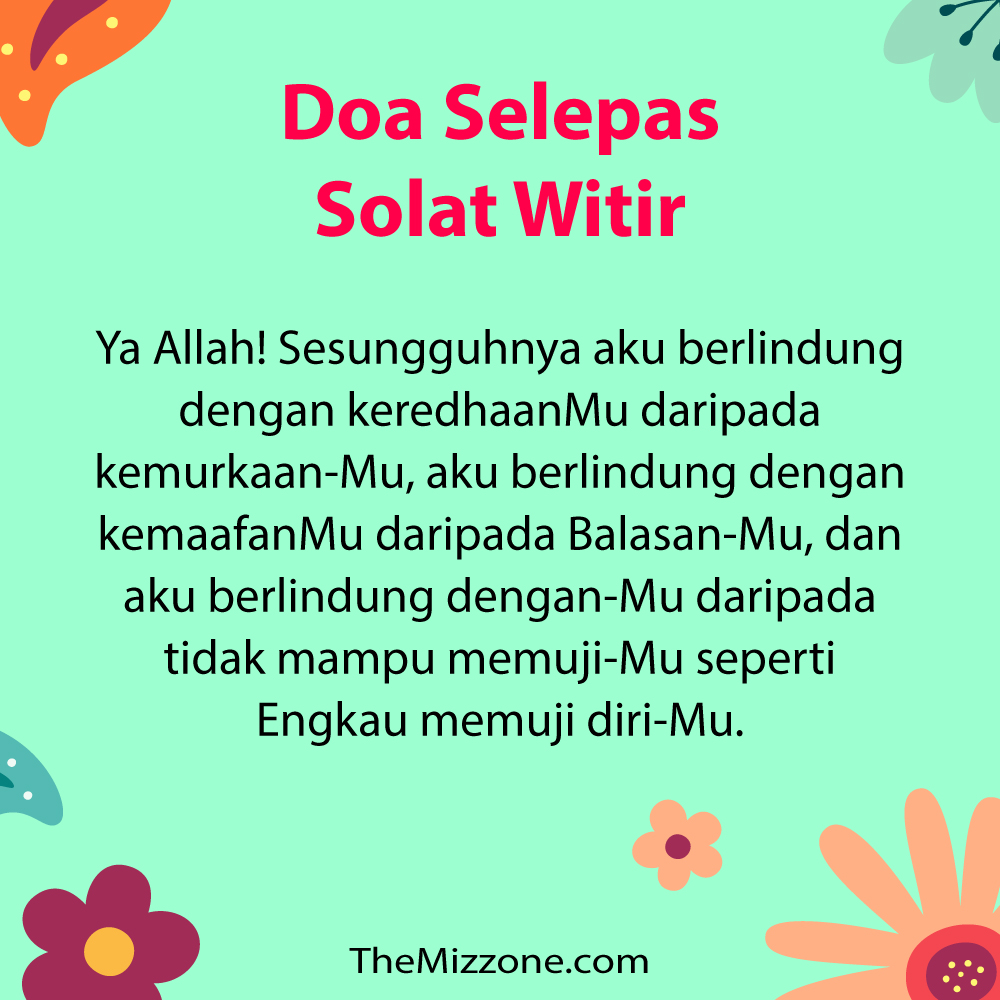 Cara Solat Witir Yang Mudah - Waktu, Hukum & Kelebihan - The Mizzone