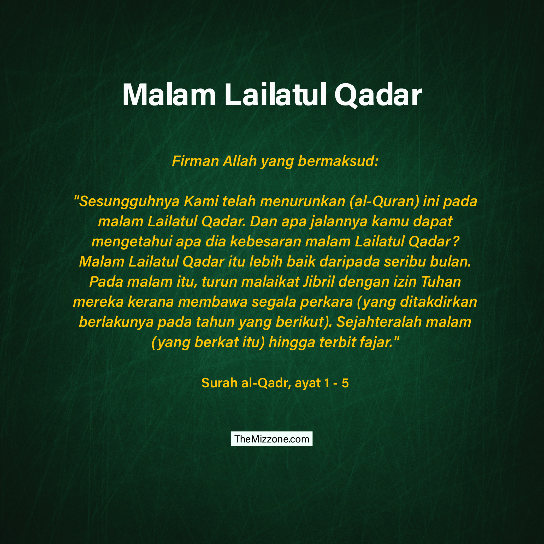 (14) Koleksi Ayat Quran Dan Hadis Nabi Tentang Malam Lailatul Qadar ...